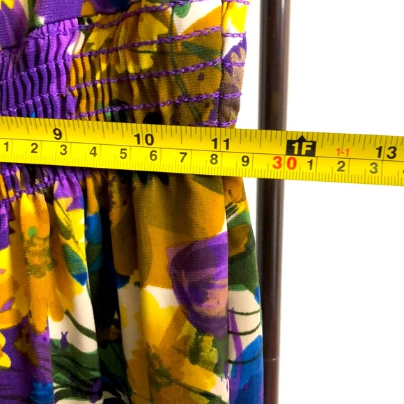 M-Fasis Tank Tube Top Womens Size Small - Stretch, Floral Purple Blue Yellow - Picture 8 of 8